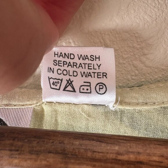 Floral Maxi Dress in Green and Blue lined Retro 3x - Picture 7 of 8